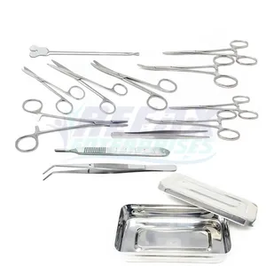 REEAX ENTERPRISES-Kit básico de sutura para cirugía menor, conjunto de instrumentos de cirugía, paquete de traumatismos médicos, 13 Uds.