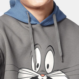 Vente en gros de sweat à capuche oversize pour hommes frais basique en coton mélangé avec séchage rapide manches longues hiver original tissu basiques à capuche - Product Image 6