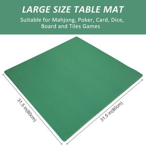 Tappetino per Mahjong antiscivolo e fonoassorbente, copritavolo per Mahjong, Poker, Carte, Giochi da Tavolo e Giochi con Tessere, Verde, 31,5 pollici - Product Image 2