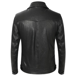 Blouson en cuir lourd OEM pour hommes Blouson universitaire de haute qualité Blouson en cuir vintage noir marron pour hommes - Product Image 3
