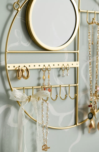 Espejo Metálico Moderno con Diseño de Nube Natural, Organizador de Joyas Colgante de 4 Pulgadas, Patrón Único, Gancho para Colgar en la Pared, Decoración de Cumpleaños - Product Image 3