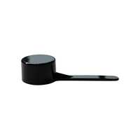Cuillère doseuse noire en PP de 30 ml avec fond coulissant, cuillère à café réutilisable de qualité alimentaire pour poudre de protéines, thé au lait