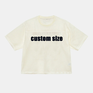 เสื้อยืดผ้าตาข่ายขนาดใหญ่สำหรับผู้ชายเสื้อยืดแห้งเร็วคอกลมสำหรับใส่เล่นฟุตบอลบาสเก็ตบอลและทีมฟุตบอล - Product Image 2