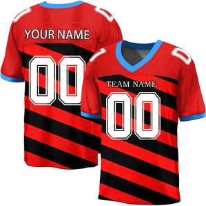 Camiseta de fútbol americano OEM personalizada 100% poliéster transpirable de secado rápido para hombres camiseta de práctica de fútbol americano Atlético - Product Image 5