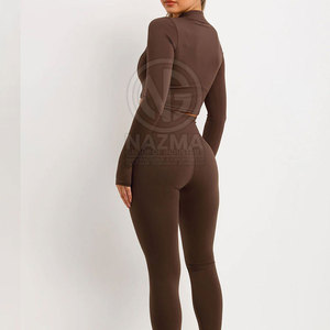 Conjunto Deportivo de 3 Piezas para Mujer, Personalizable con Logotipo Frontal, Transpirable, de Secado Rápido, Spandex/Poliéster, Ligero y de Alta Calidad, MOQ Bajo - Product Image 3