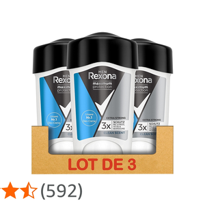 Desodorante en Barra REXONA MEN Clean Scent para Hombre, Antitranspirante, 3 Veces Más Eficaz Contra el Sudor, Protección de 96 Horas (3 x 45 ml) - Product Image 1