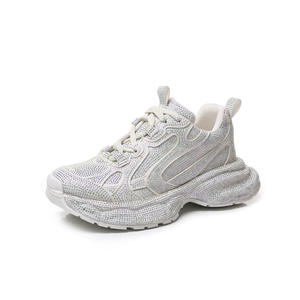 2024, zapatillas gruesas de alta calidad para mujer, moda informal, estilos para caminar, cierre con cordones, forro de cuero genuino, tela superior - Product Image 4