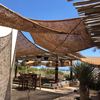 Prix bon marché voile d'ombrage en fibre de noix de coco pour pare-soleil extérieur voile de pare-soleil en coco naturel