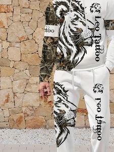 Trajes Deportivos de Felpa de Algodón Estampados para Hombre al por Mayor, Talla Grande, Casuales, para Fitness, Personalizables - Product Image 3