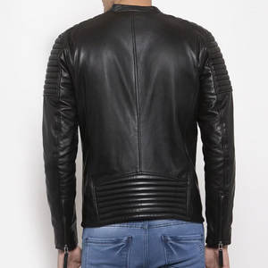 Look classique grande personnalité nouveauté veste en cuir de motard pour hommes article frais veste en cuir imperméable pour hommes - Product Image 4
