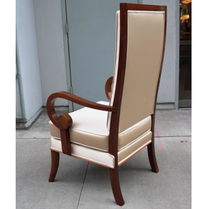 Modern Luxury Vintage Antique Living Room Royal Indian Hotel Dining Furniture Wooden Single <b>Tall</b> Back Upholstered Dining Chairs - Product Image 4