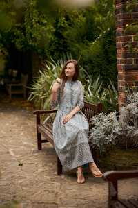 Robe en coton imprimée à la main Aishwarya A Line, style bohème, pour les vacances - Product Image 5