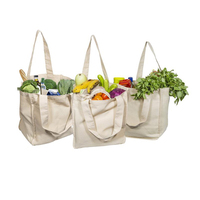 Sac fourre-tout en coton écologique, tendance, style géométrique uni, réutilisable, design décontracté