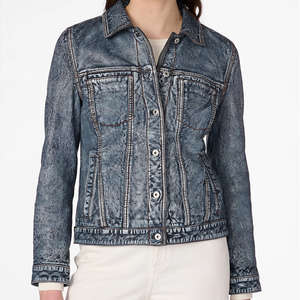 Veste en cuir d'agneau véritable pour homme, finition écologique, veste varsity d'hiver, coupe-vent, col montant chauffant - Product Image 1