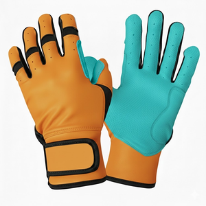 Gants de frappe de baseball personnalisés de qualité supérieure, cuir de cabretta doux, poignée antidérapante, design respirant à poignet court, fermeture à boucle et crochet - Product Image 1