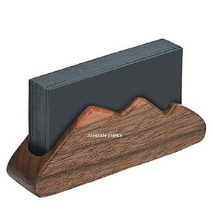 Handcrafted Wooden Business Card Holder for <b>Desk</b> | Eco-Friendly <b>Minimalist</b> Card Organizer for Office and Professional Use - Product Image 1