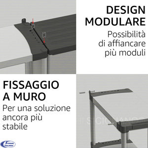 Scaffale a 3 Ripiani in Resina PVC e PP, Capacità di Carico 80kg, 80x40x85cm - Product Image 4