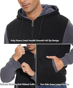 Sudaderas con capucha informales de invierno para hombre Color sólido 100% algodón Ajuste regular con diseño de bolsillo Secado rápido y transpirable - Product Image 4