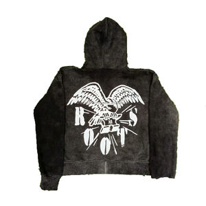 2024 nuevo estilo de ropa de calle de alta calidad térmica hombres desgastado bordado Sudadera con capucha gran oferta diseño de tendencia hombres desgastado Sudadera con capucha - Product Image 2