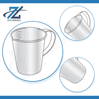 Gelas Ukur Manual Berkualitas Tinggi Kapasitas 1 Liter Bahan Stainless Steel Bedah Bersertifikasi CE Set Instrumen untuk Penggunaan Bedah