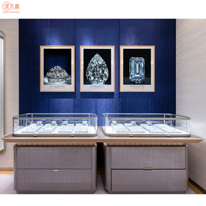 Gabinete <span class=keywords><strong>de</strong></span> joyería suspendido personalizado, tienda completa, diseño innovador, Mostrador <span class=keywords><strong>de</strong></span> vidrio <span class=keywords><strong>de</strong></span> forma única para tiendas <span class=keywords><strong>de</strong></span> joyería - Product Image 2