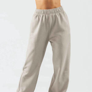 2025 Trendy Fashion <b>Women's</b> High Waist Straight Leg Jogger Pants Customizable 100% Cotton Quick Dry Eco-Friendly Summer - Product Image 1