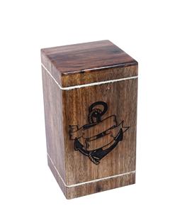 Rosewood Cremation Urns for Human Ashes Adult <b>Large</b> - Wooden Burial Urn for Columbarium - Funeral Urn <b>Box</b> (250 Cubic Inches) - Product Image 1