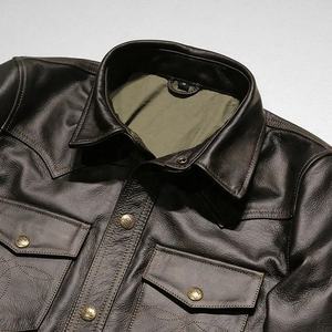 Chemise pour hommes Chemises en cuir suédé pour hommes en vrac de haute qualité Made in Pakistan ODM/OEM Designs - Product Image 4