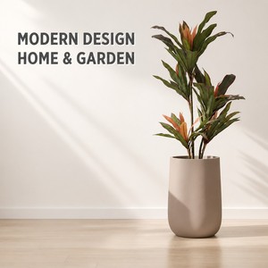 Maceta Moderna de Cemento, Redonda, Grande, Ecológica, para Piso, Jardín, Decoración del Hogar, Interior y Exterior - Product Image 2