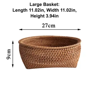 Bol de service en rotin profond de qualité supérieure avec finition naturelle parfait pour la vaisselle de restaurant et la cuisine à domicile - Product Image 5