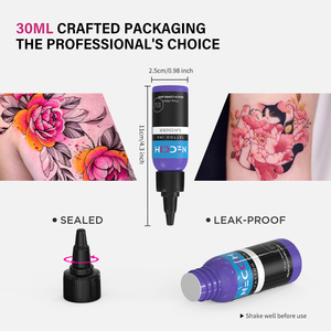 Pigmenti Organici NECCIH 14 Colori Base, Inchiostro Professionale a Lunga Durata per Tatuaggi, Colore Nero Triplo - Product Image 3