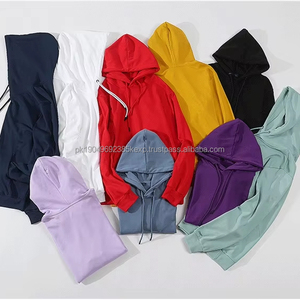Sweats à capuche personnalisés 400 Gsm de haute qualité, poids lourd, en coton et polyester mélangés, unisexe, broderie et impression personnalisées - Product Image 1