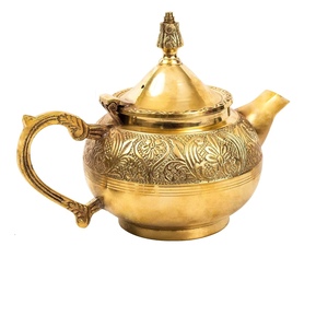 <b>Tea</b> & Coffee Kettle Handcrafted Brass Brass Globe <b>Tea</b> Kettle Teapot With Handle Lid for Home Hotel Cafe by Ambiance Lifestyle - Product Image 4