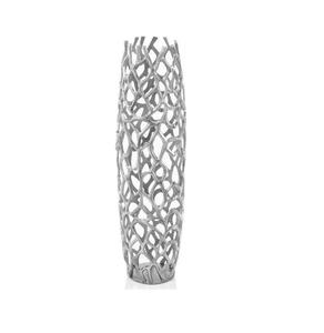 Florero de diseño ecológico de aluminio con contornos fluidos y perfil limpio elaborado para expresiones florales mínimas - Product Image 2