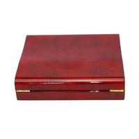 Boîte de présentation rectangulaire de luxe en bois de rose faite à la main avec doublure en velours rouge, personnalisable, pour cadre photo commémoratif