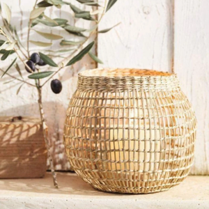 Bougeoir en jonc de mer à bas prix naturel pour la maison Restaurant Hôtel fabriqué au Vietnam pour la vente en gros - Product Image 2