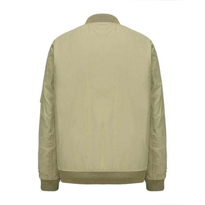 แจ็กเก็ตเบสบอลผ้าซาตินสำหรับผู้ชายฤดูหนาวพร้อมคอตั้งโลโก้ด้านหน้าปรับแต่งสี/ขนาดแฟชั่นกลางแจ้งระบายอากาศได้ดี - Product Image 2