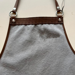 ผ้ากันเปื้อนสำหรับบาร์บีคิวในสวนผ้าฝ้ายเดนิมผ้าใบสายหนังเครื่องมือสำหรับร้านตัดผมในร้านอาหาร AAA-0077D - Product Image 5