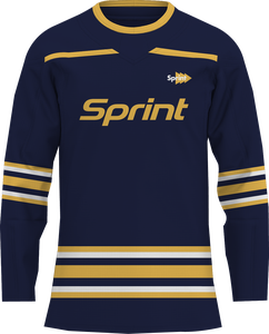 เสื้อยืดฮ็อกกี้น้ำแข็งเสื้อทีมโพลีเอสเตอร์สำหรับผู้ชายและผู้หญิงพิมพ์ซับลิเมชันแบบสากล - Product Image 2