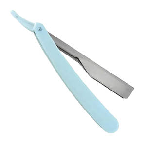 Maquinilla de afeitar de acero inoxidable con mango rosa clásico, hoja afilada para peluquero y uso doméstico - Product Image 5