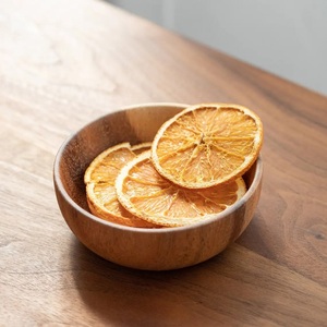 Bol en acacia de fruits écologique bol à salade en céramique en bois personnalisé en forme de coeur de style campagnard paquet de cadeau de camping dans un carton - Product Image 2