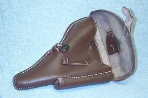 Funda táctica original de cuero de vaca de alta calidad en marrón y negro para uniformes de seguridad con 6X de gran aumento - Product Image 2