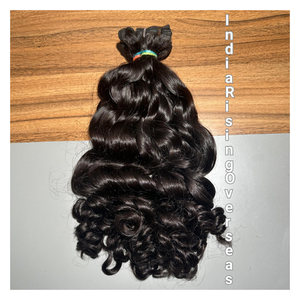 Extensions de cheveux indiens Remy bruts, texture ondulée douce, non traitées, double trame, pour usage quotidien : modèle non permanent - Product Image 1