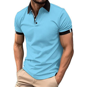 Camisas al por mayor para hombres Tendencia de moda Botón de solapa para hombres Camiseta de manga corta Camiseta blanca para hombres Impresión de logotipo personalizado - Product Image 4