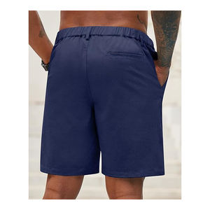 Short de plage pour hommes en polyester 100% confortable de haute qualité 240 GSM Premium avec décoration vintage - Product Image 3