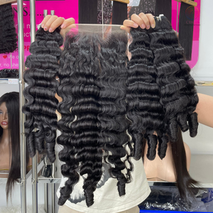 ช่อผมมนุษย์ดิบเวียดนามแบบสองหัวไม่ได้ผ่านกระบวนการทำ100% ผมลอนแฟนซีออกแบบได้ตามต้องการ - Product Image 4