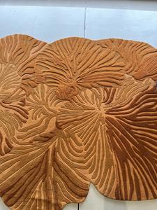 Alfombra Moderna Abstracta de Lana Tufted a Mano, Diseño Terracotta Bloom Raflesia, Pelo Alto, Antimanchas, Antidesgarros, Base de Látex para Uso Doméstico - Product Image 4