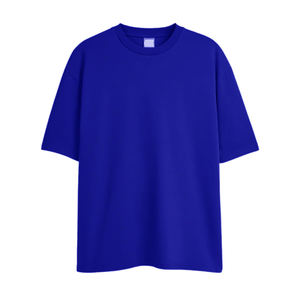 T-shirts en coton doux coupe ample pour hommes de couleur bleue meilleurs vêtements quotidiens pour garçons T-shirts grande taille confortables faciles à porter pour les hommes - Product Image 1