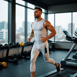 Mallas atléticas de cintura alta para hombre, pantalones de compresión para correr con bolsillo, mallas para correr de secado rápido para hombre - Product Image 2