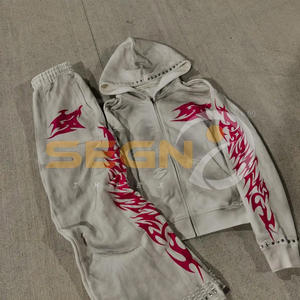 Sweat à capuche imprimé bouffant avec fermeture éclair de haute qualité fabriqué sur mesure Meilleur fabricant Sweats à capuche imprimés bouffants - Product Image 5